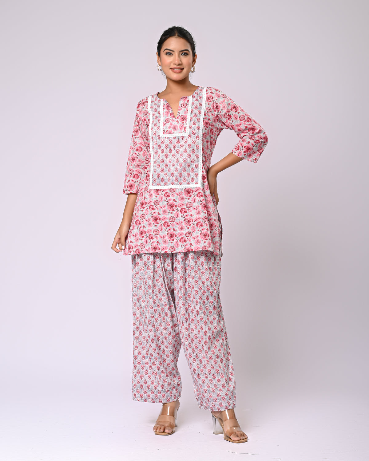 Blush Mist Farsi Co-Ord Set