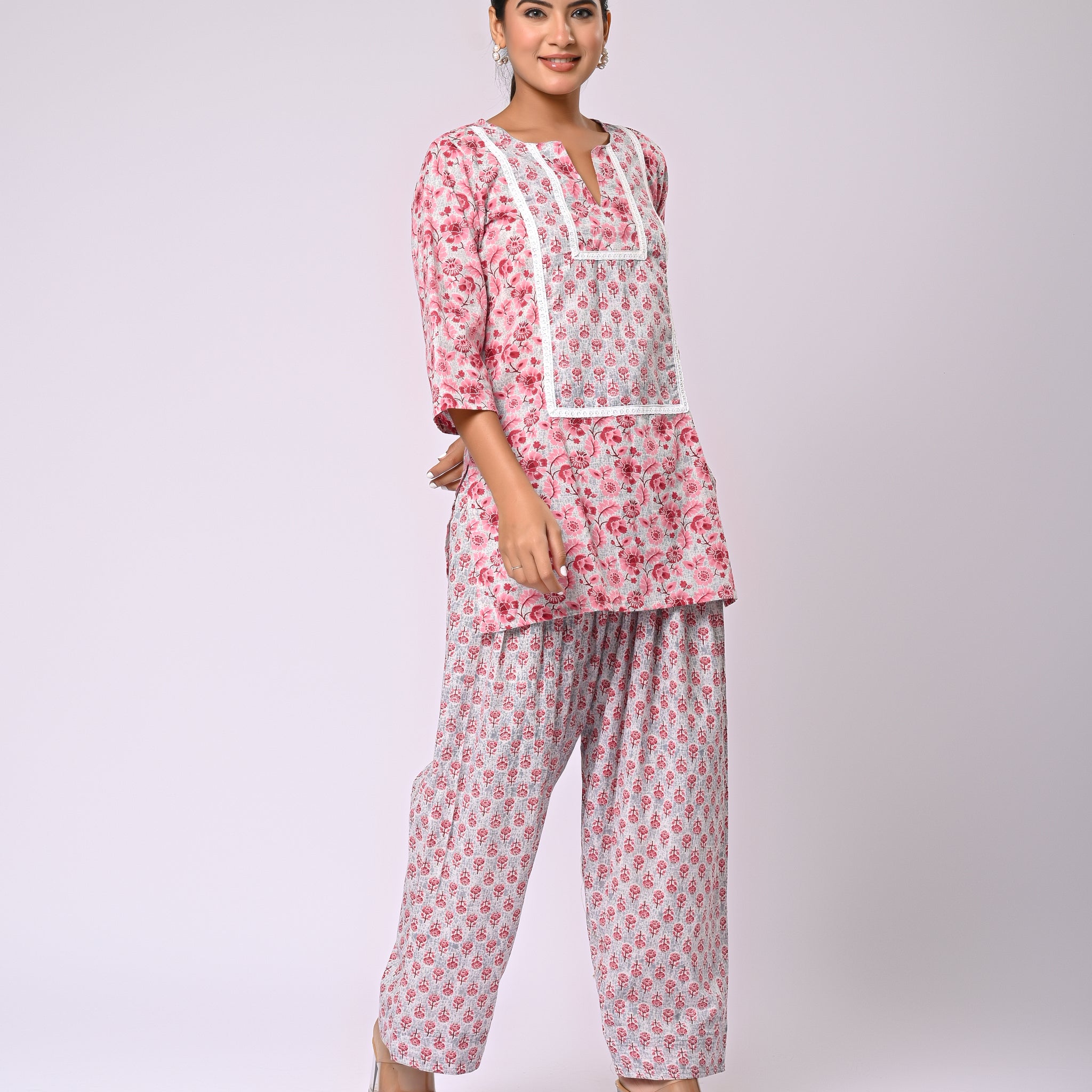 Blush Mist Farsi Co-Ord Set