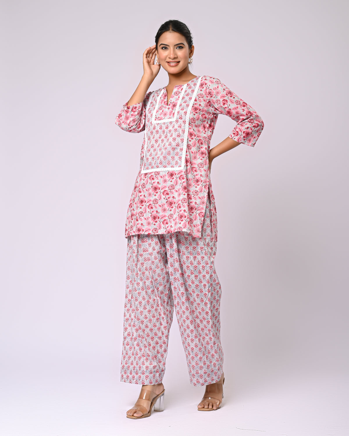 Blush Mist Farsi Co-Ord Set