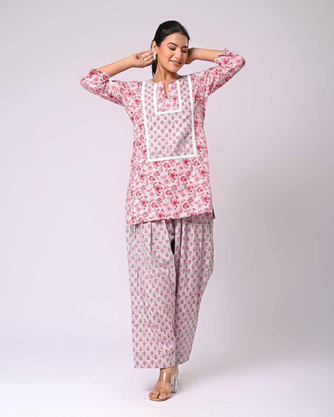 Blush Mist Farsi Co-Ord Set