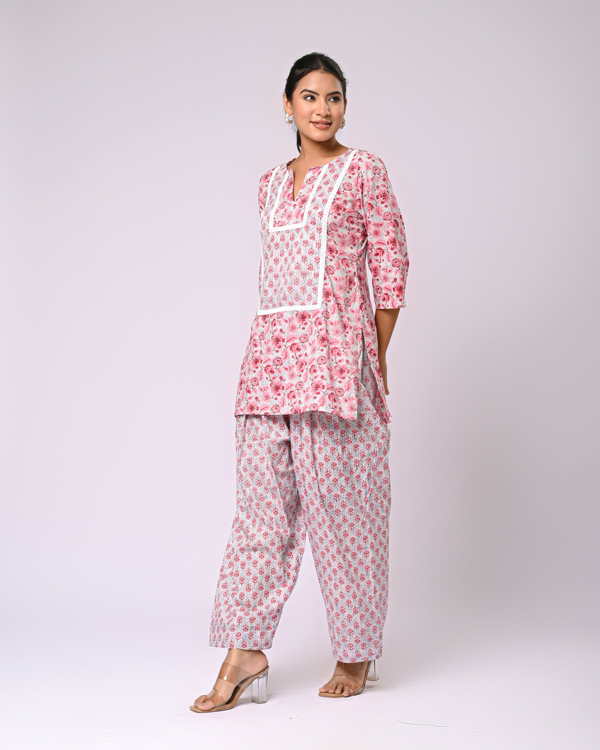 Blush Mist Farsi Co-Ord Set