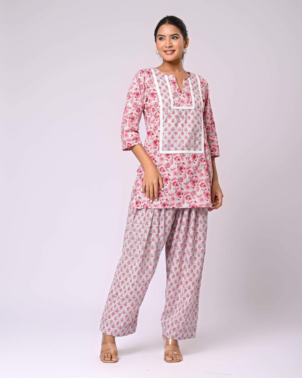 Blush Mist Farsi Co-Ord Set