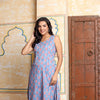 Sky Blue Cut Sleeves Kurta Bottom  Set Of Two