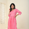 Gulabi Bandhej A-Line Set Of Two