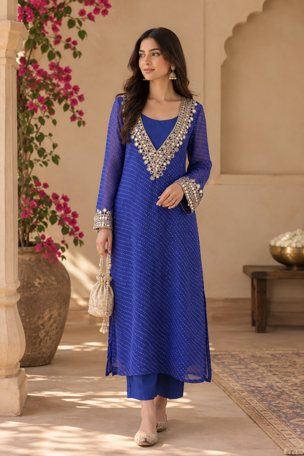 Neel Noor Mirrorwork Suit