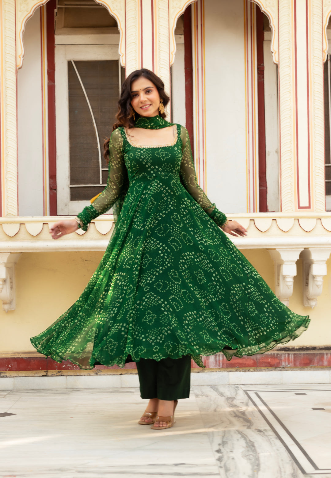 Panna Bandhani Set OF Three