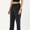 Women's Cotton Straight Pant - Navy Blue