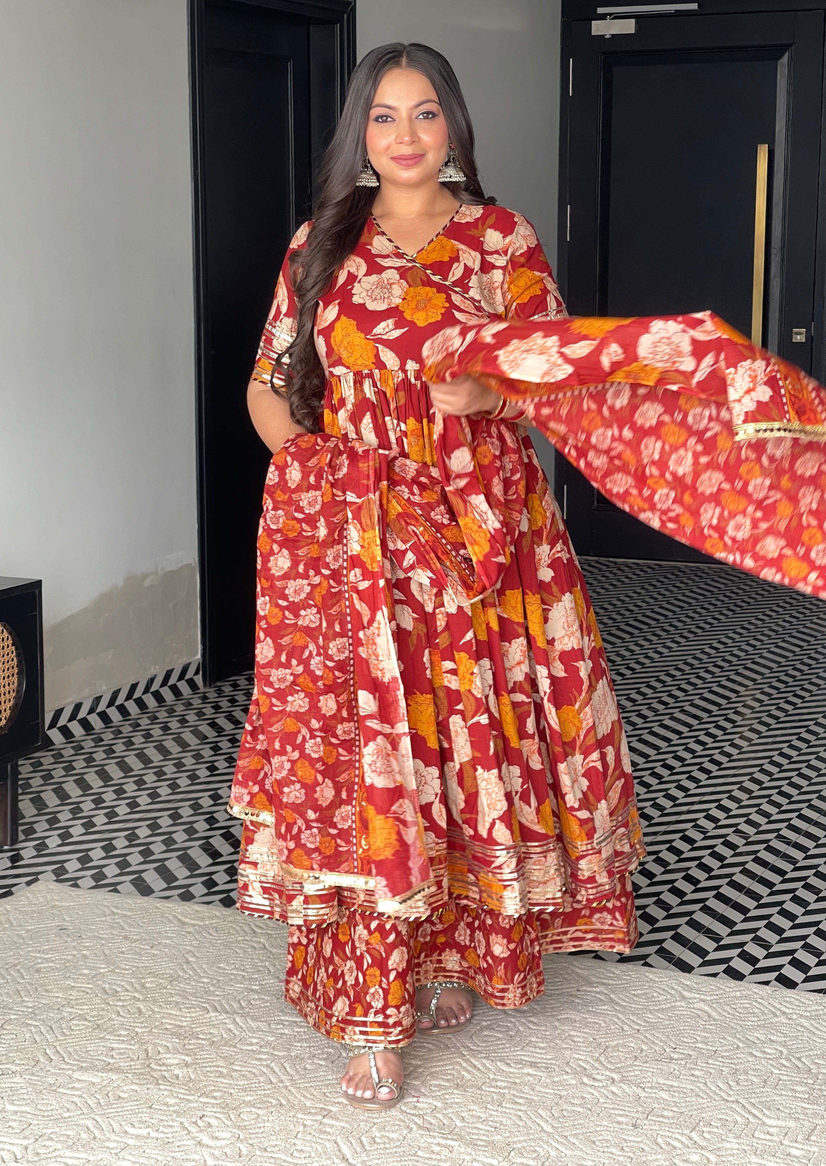 Manek Anarkali Set Of Three