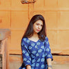 INDIGO FLORAL PRINT ANARKALI KURTA