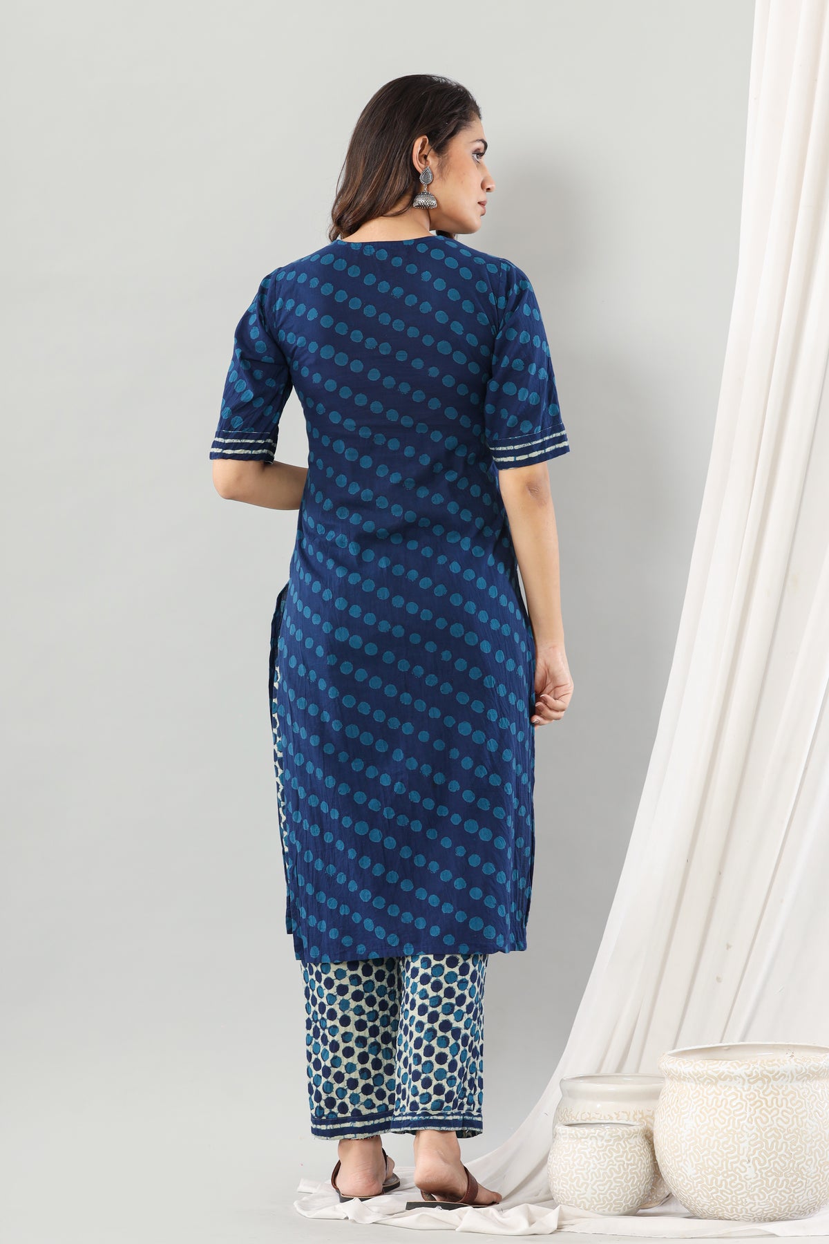 Indigo Polka Dot Set Of Three
