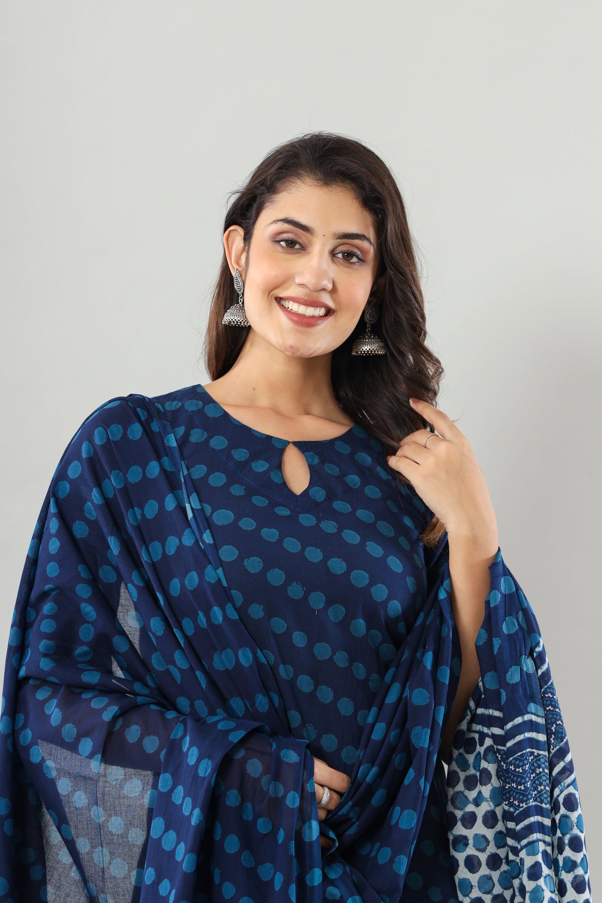 Indigo Polka Dot Set Of Three