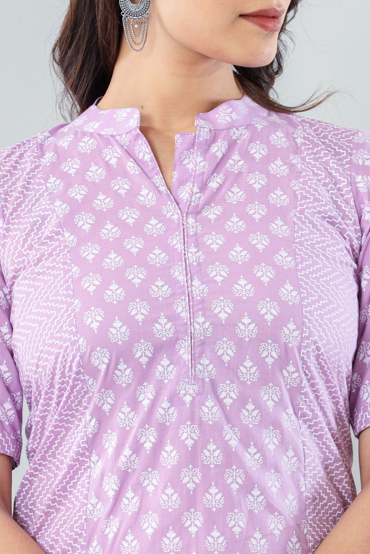 Lilac Cotton A-line Set Of Two