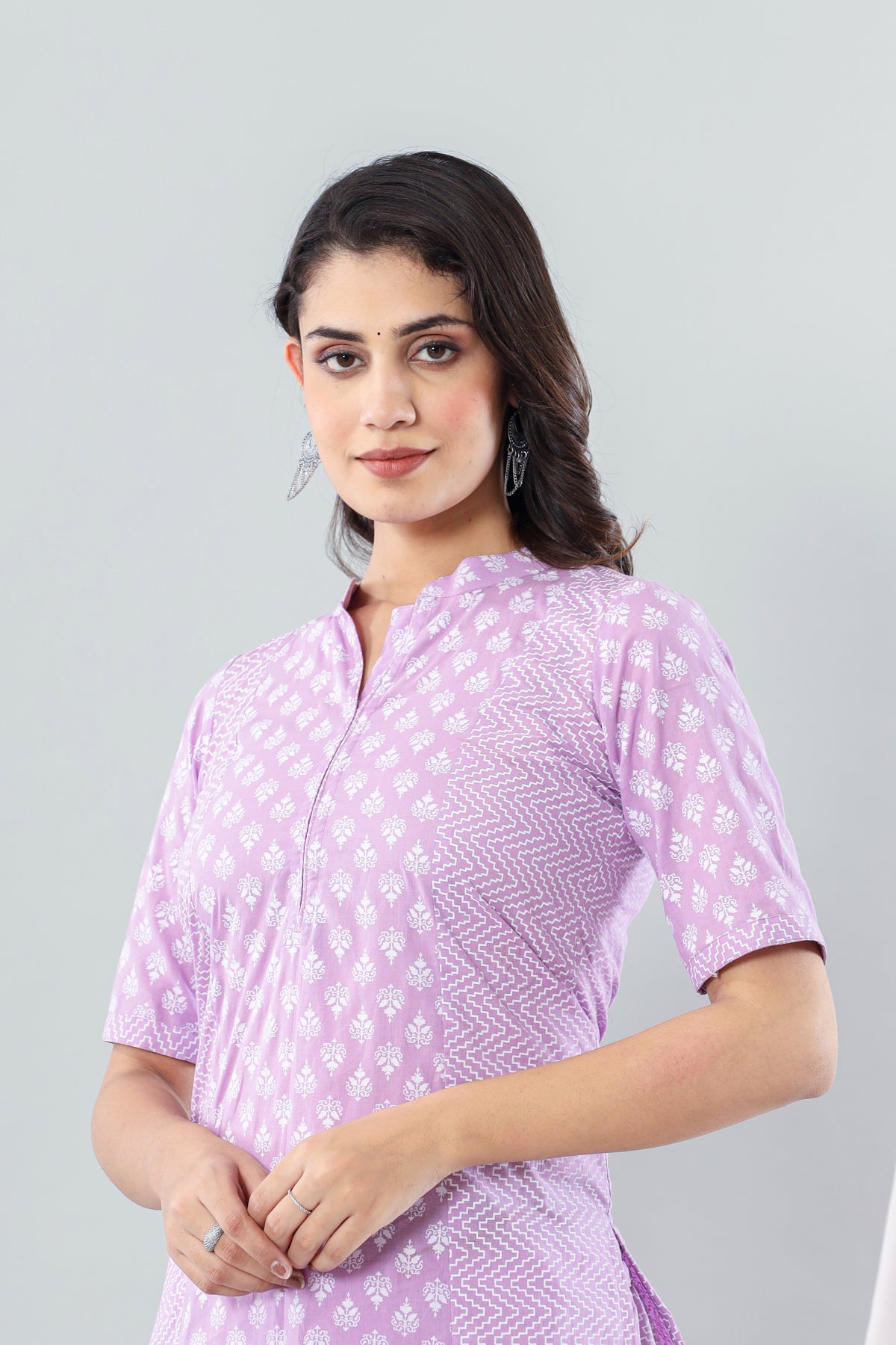 Lilac Cotton A-line Set Of Two