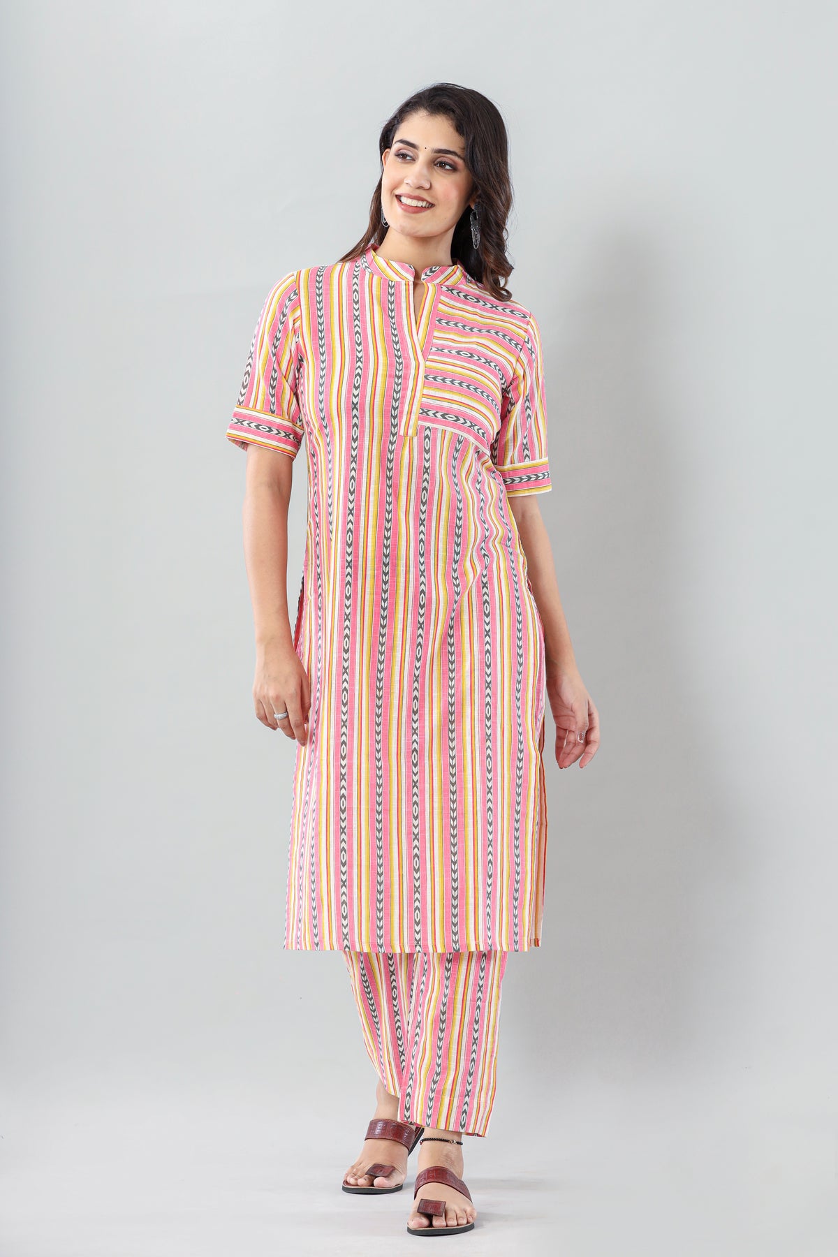 Multi Colored Stripe Set Of Two