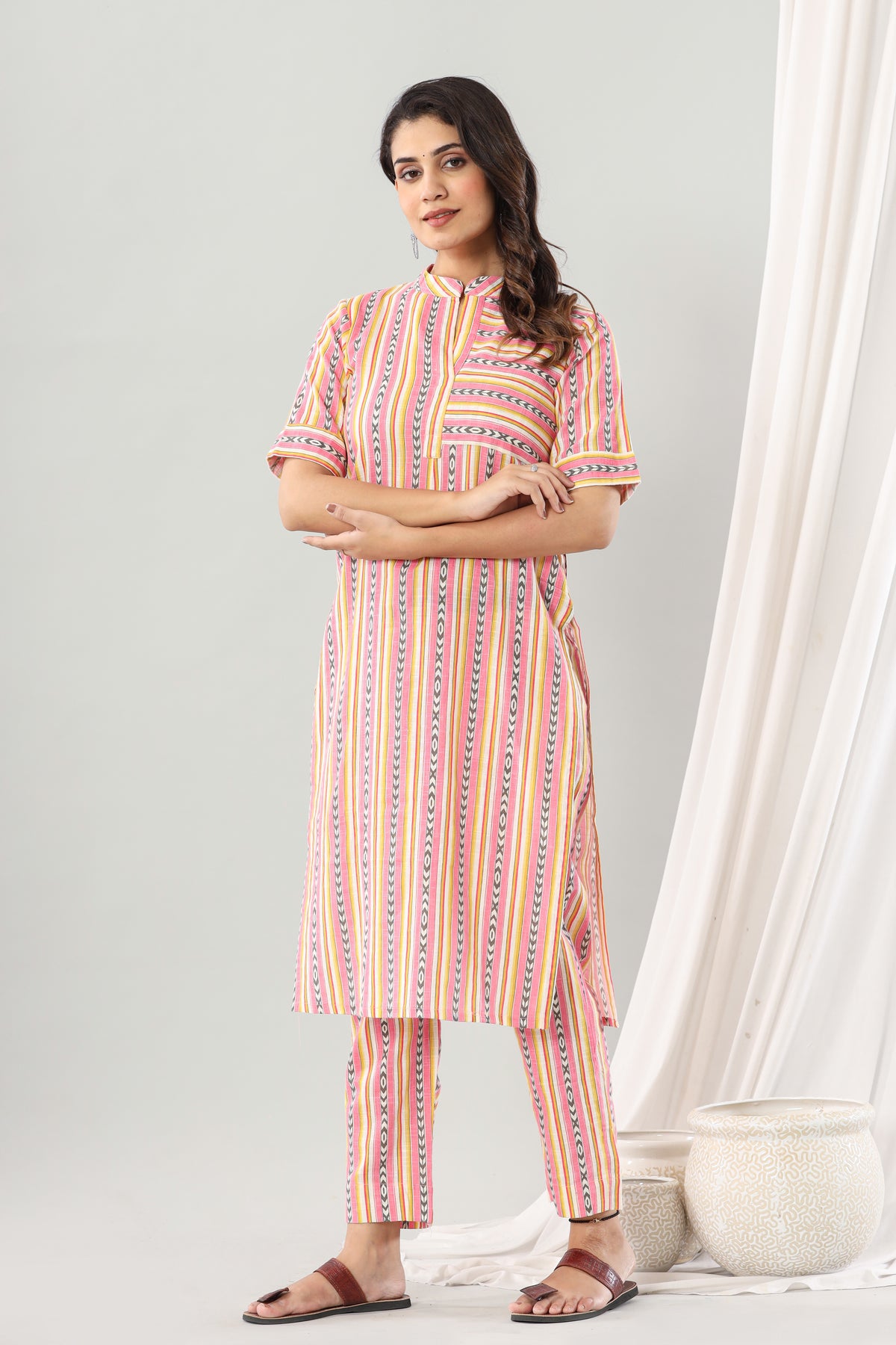 Multi Colored Stripe Set Of Two