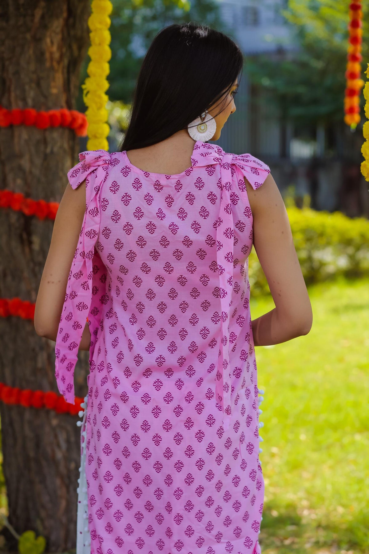 Pink Shoulder Bow Set Of Two