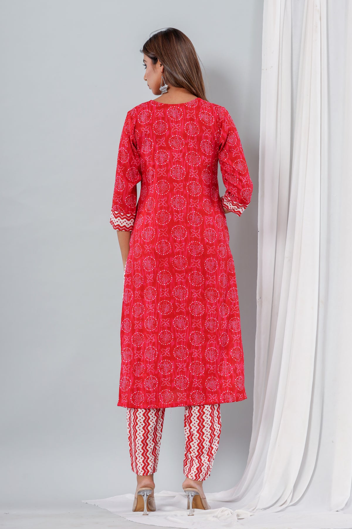 Pink Floral Satrangi Set Of Two