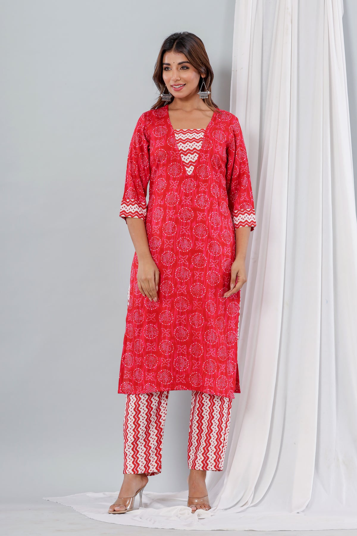 Pink Floral Satrangi Set Of Two
