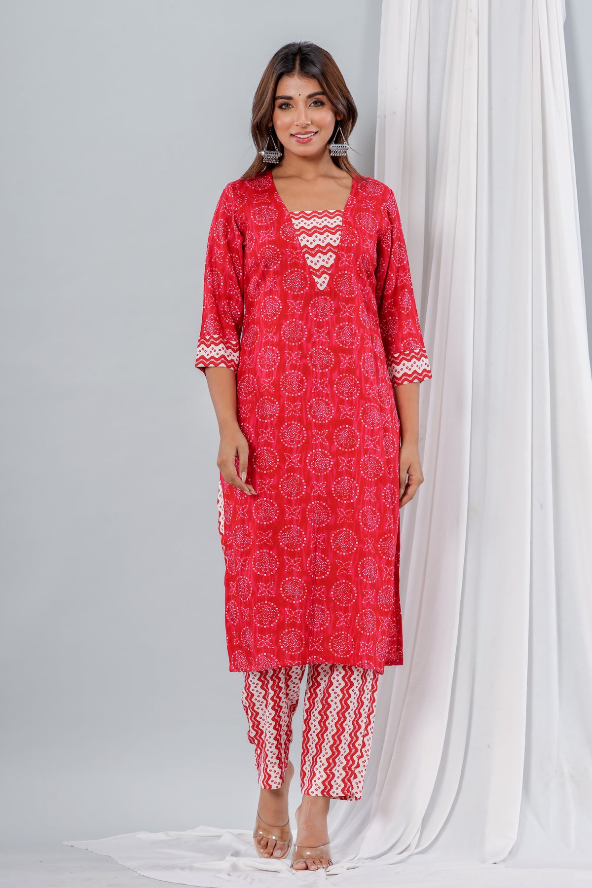 Pink Floral Satrangi Set Of Two