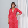 Pink Floral Satrangi Set Of Two