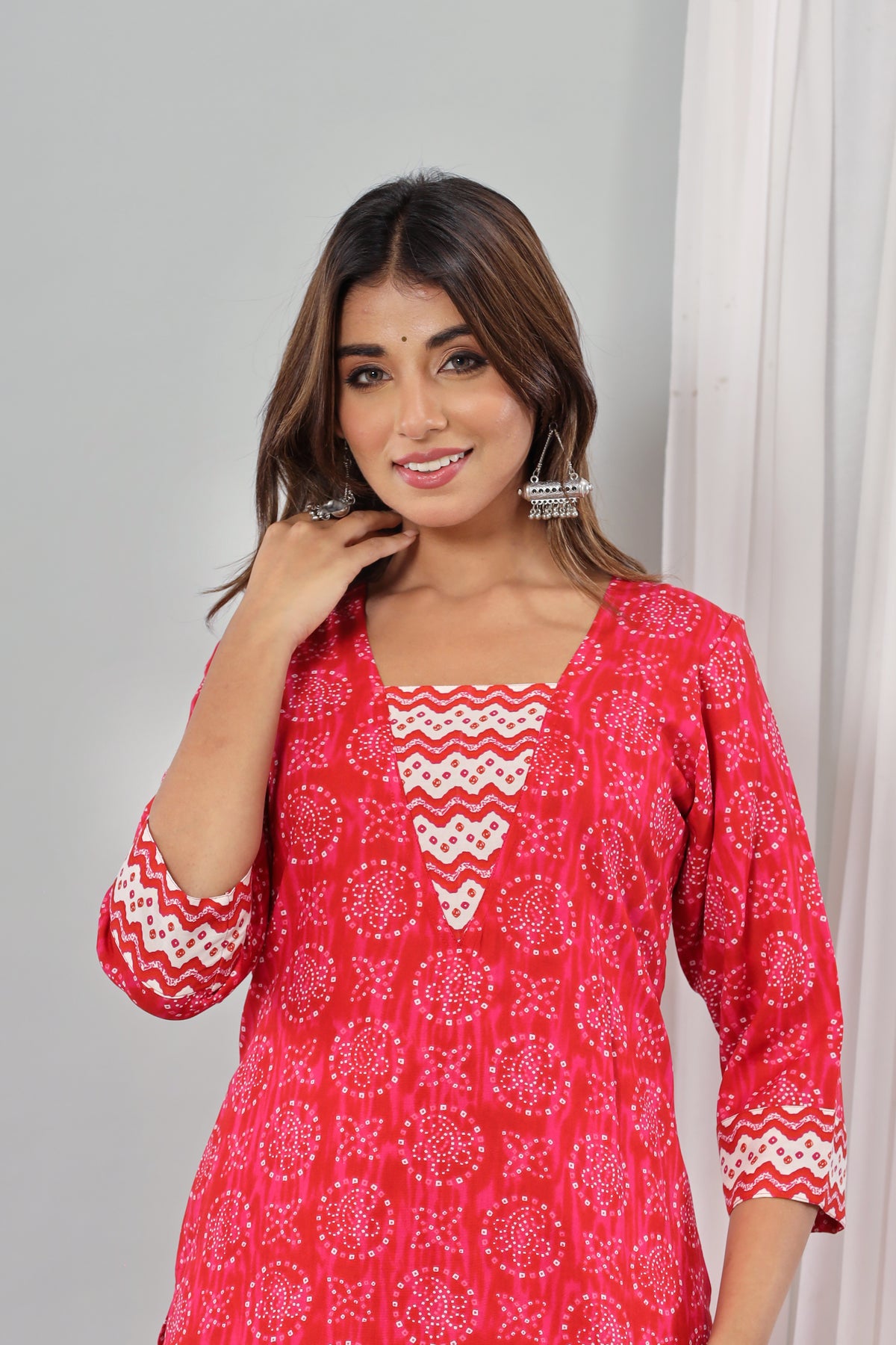 Pink Floral Satrangi Set Of Two