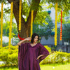 Plum Lurex Kaftan Set Of Two