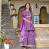PURPLE DOLA SILK GHARARA SET