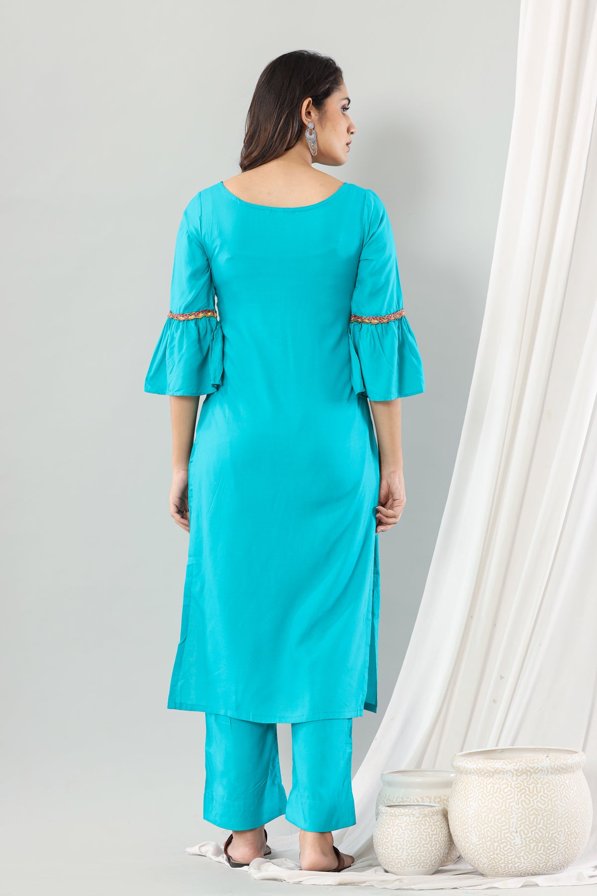 Rama Green Rayon Set Of Two