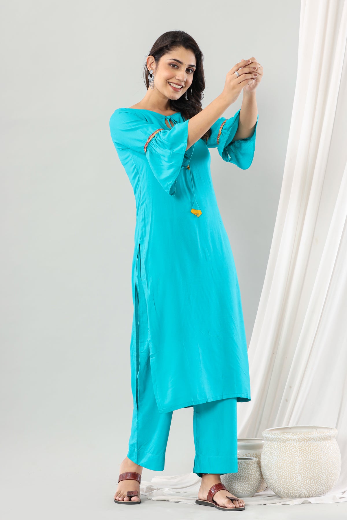 Rama Green Rayon Set Of Two