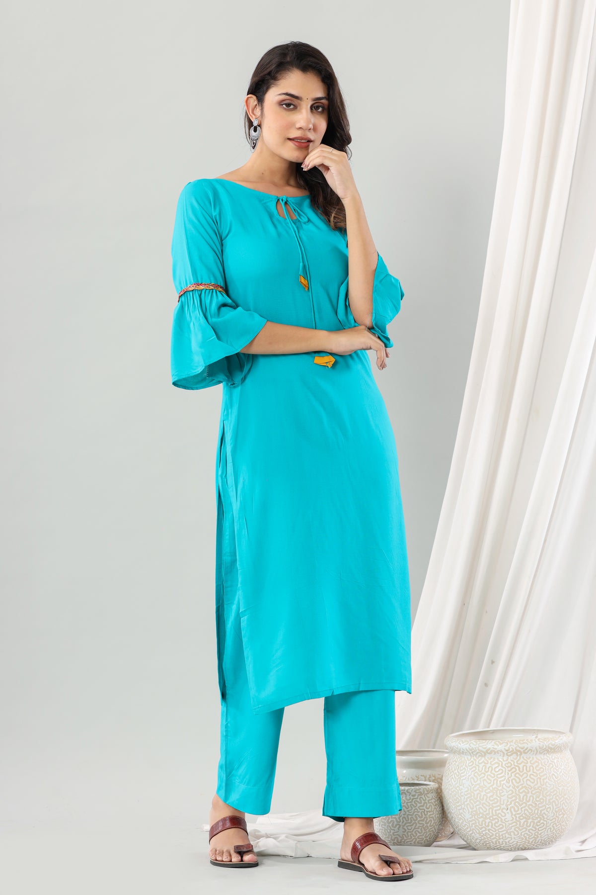 Rama Green Rayon Set Of Two