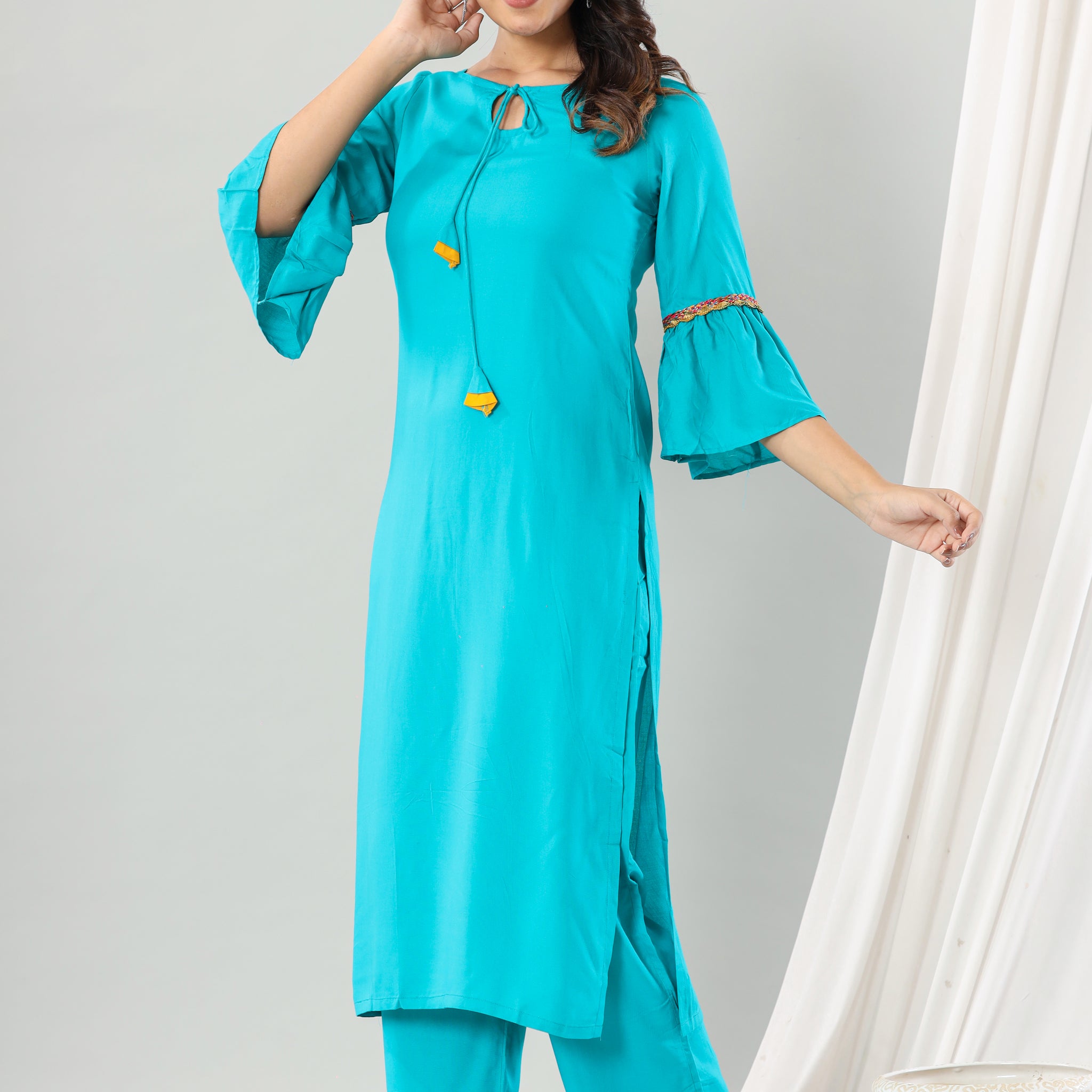 Rama Green Rayon Set Of Two