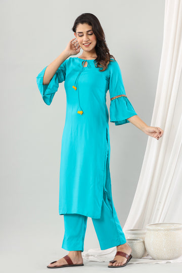 Rama Green Rayon Set Of Two