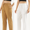 Women's Cotton Straight Pant - White & Mocha (Pack of 2)