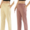 Women's Cotton Straight Pant - Beige & Dusty Rose (Pack of 2)