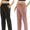 Women's Cotton Straight Pant - Black & Dusty Rose (Pack of 2)