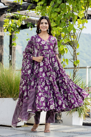 Jamunia Anarkali Set With Dupatta