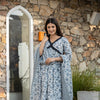 Moti Floral Front Gathered Kurta With Pant And Dupatta