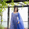 Jamuni Floral  Anarkali With Chiffon Dupatta