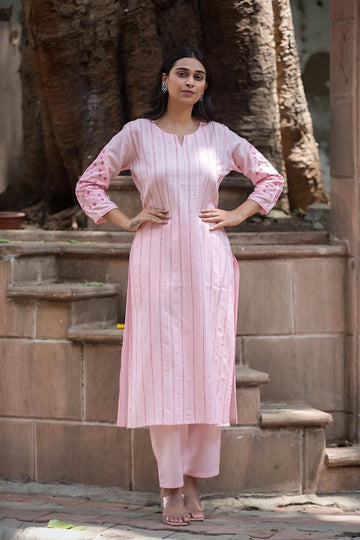 SAKHIYAAN PINKISH COTTON SET OF TWO