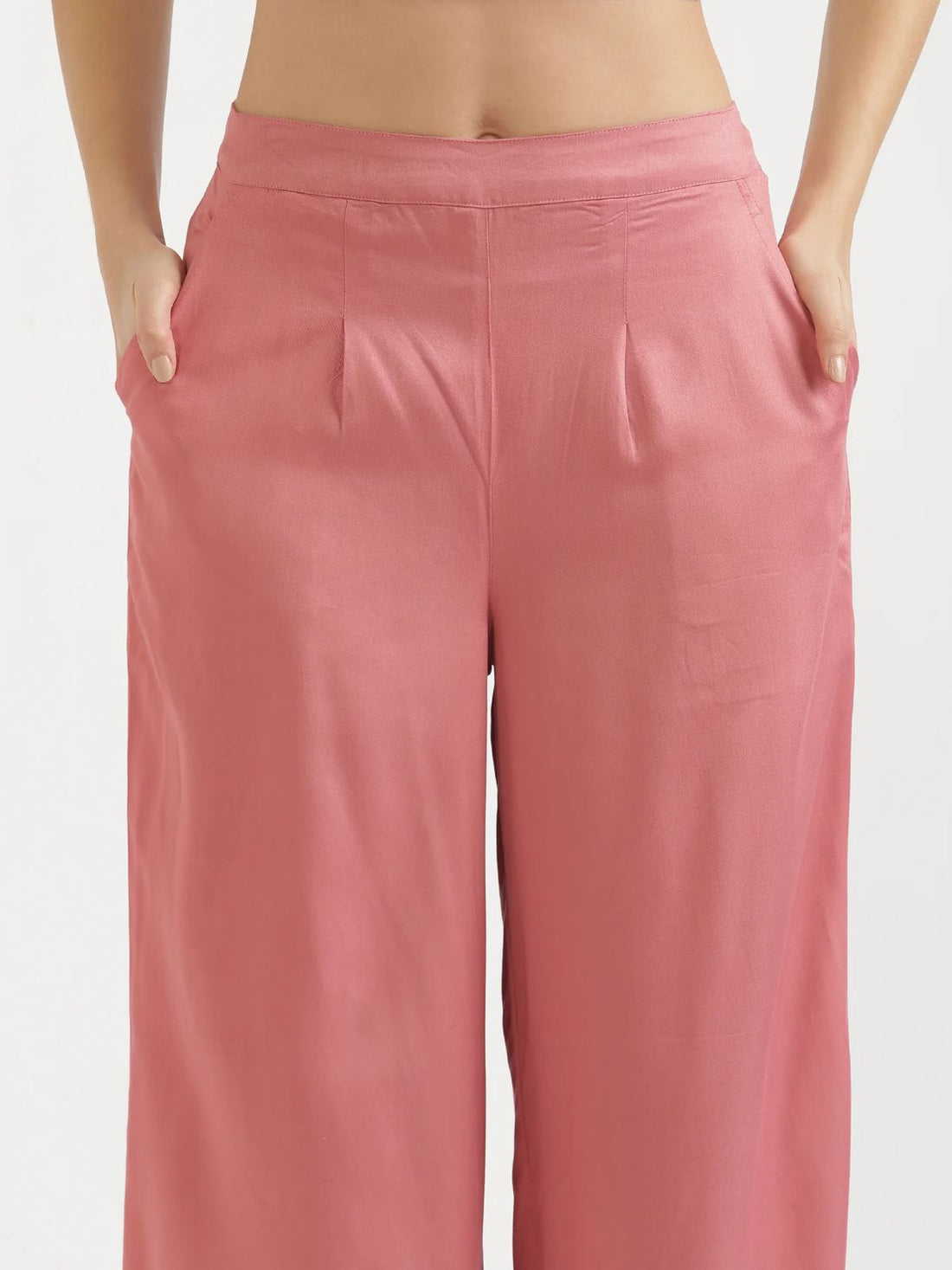 Rose Viscose Palazzo Pants