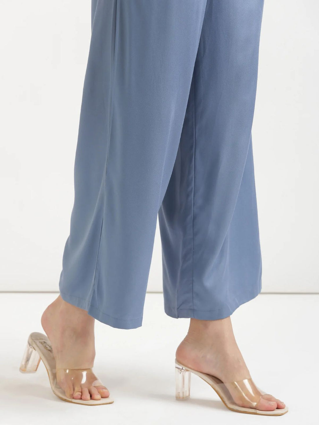 English Blue Viscose Palazzo Pants