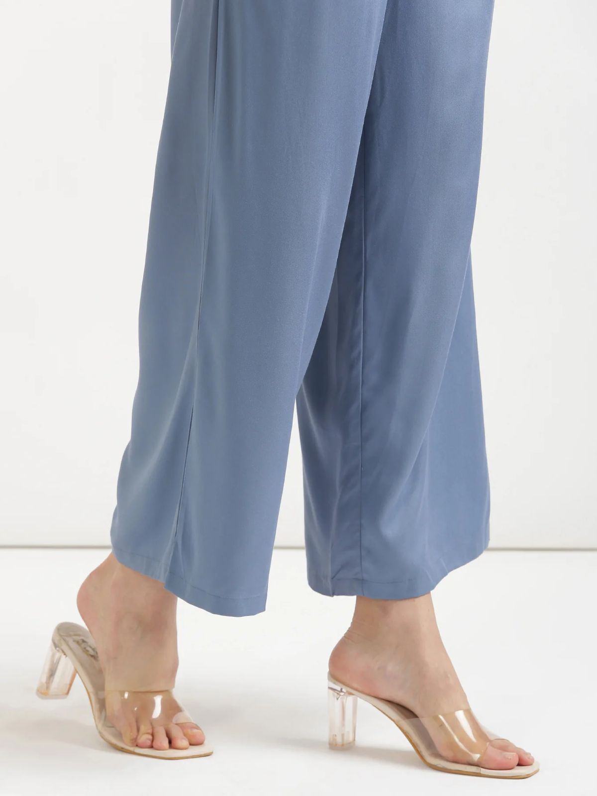 English Blue Viscose Palazzo Pants