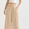 Beige Viscose Palazzo Pants