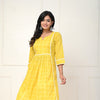 Yellow Bandhej A-Line Set Of Two