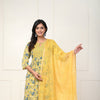 Yellow Blue Floral Nyra Cut Set Of Three