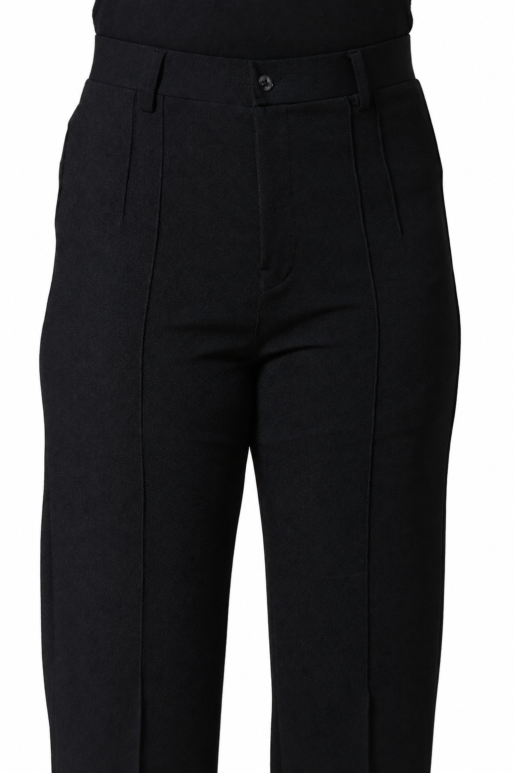 Black High-Waist Lycra Pants